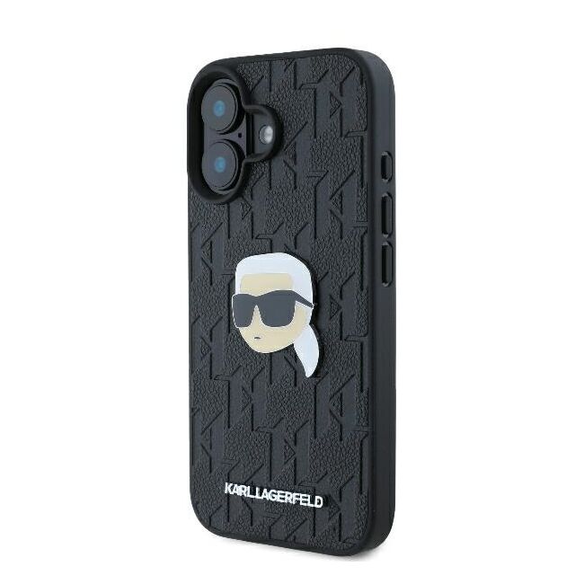 Husa premium pentru  iPhone 16 Karl Lagerfeld superior quality - Negru print