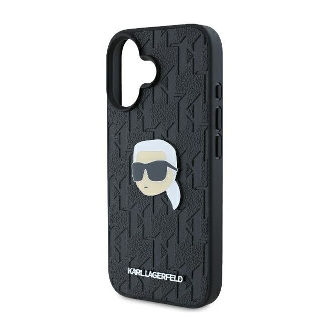 Husa premium pentru  iPhone 16 Karl Lagerfeld superior quality - Negru print