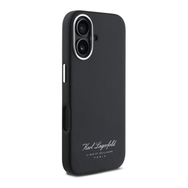 Husa premium pentru  iPhone 16 Karl Lagerfeld superior quality - Negru royal