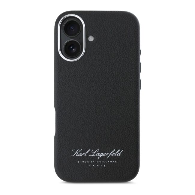 Husa premium pentru  iPhone 16 Karl Lagerfeld superior quality - Negru royal
