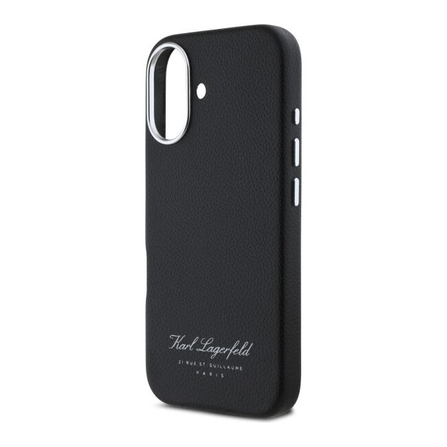 Husa premium pentru  iPhone 16 Karl Lagerfeld superior quality - Negru royal