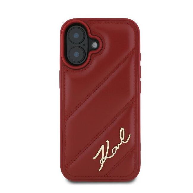 Husa premium pentru  iPhone 16 Karl Lagerfeld superior quality - Rosu