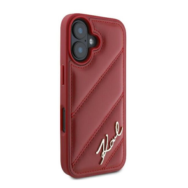 Husa premium pentru  iPhone 16 Karl Lagerfeld superior quality - Rosu