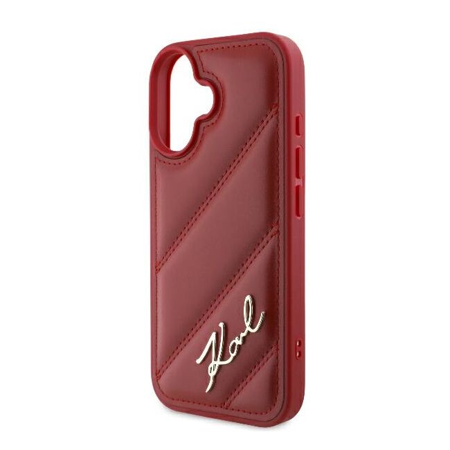Husa premium pentru  iPhone 16 Karl Lagerfeld superior quality - Rosu