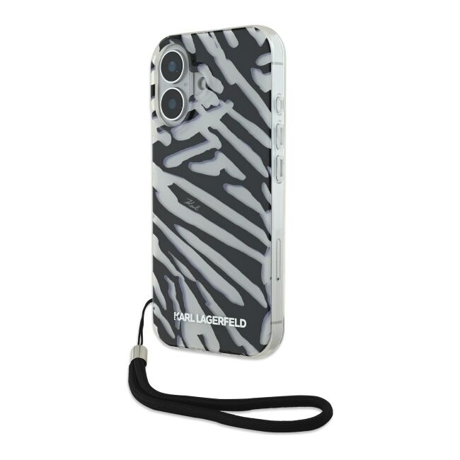 Husa premium pentru  iPhone 16 Karl Lagerfeld superior quality - Gri inchis