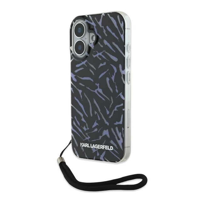Husa premium pentru  iPhone 16 Karl Lagerfeld superior quality - Negru carbon