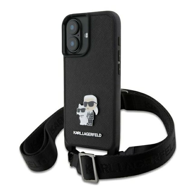 Husa premium pentru  iPhone 16 Karl Lagerfeld superior quality - Negru denim