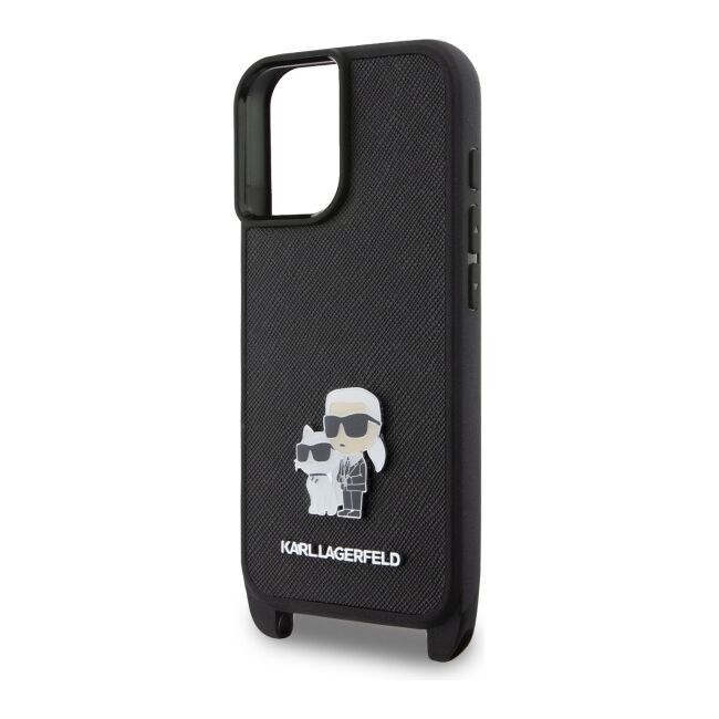 Husa premium pentru  iPhone 16 Karl Lagerfeld superior quality - Negru denim