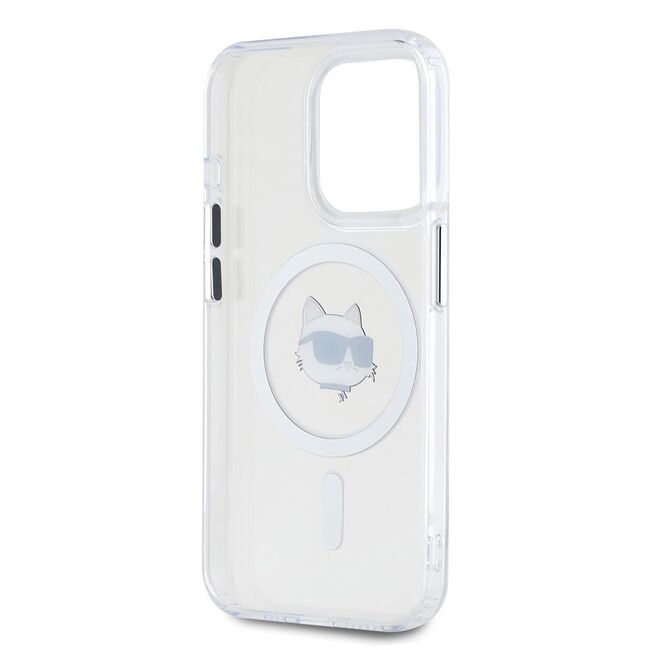 Husa premium pentru  iPhone 15 Pro Karl Lagerfeld compatibila Magsafe - Argintiu