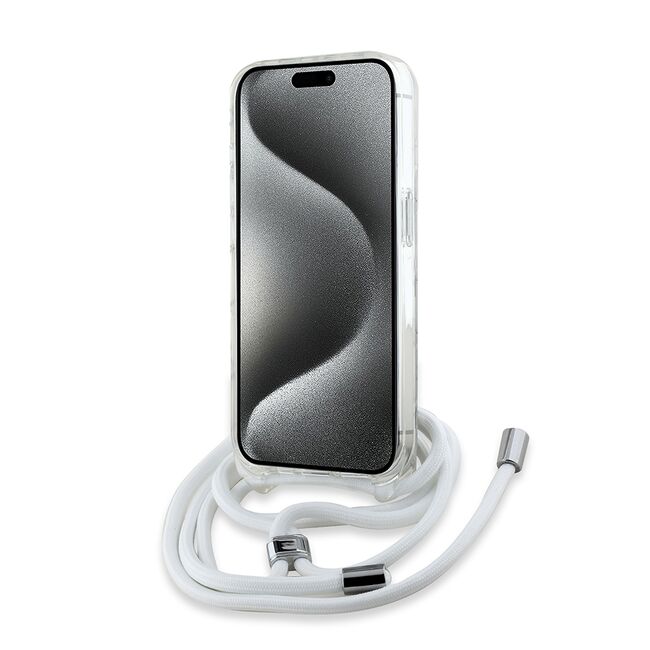 Husa premium pentru  iPhone 15 Pro Karl Lagerfeld compatibila Magsafe - Gri 