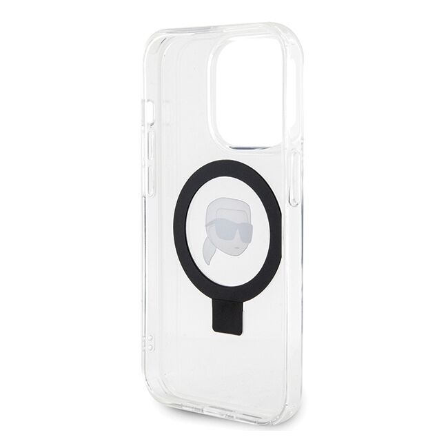 Husa premium pentru  iPhone 15 Pro Karl Lagerfeld compatibila Magsafe - Gri antracit