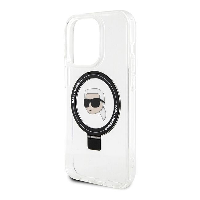Husa premium pentru  iPhone 15 Pro Karl Lagerfeld compatibila Magsafe - Gri antracit