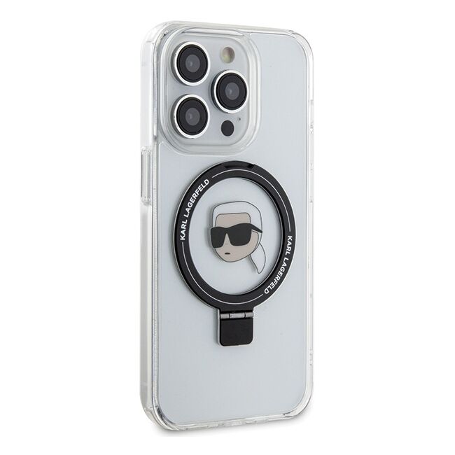 Husa premium pentru  iPhone 15 Pro Karl Lagerfeld compatibila Magsafe - Gri antracit