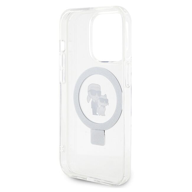 Husa premium pentru  iPhone 15 Pro Karl Lagerfeld compatibila Magsafe - Gri antracit