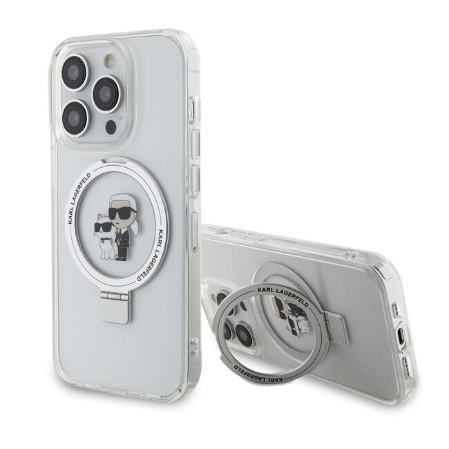 Husa premium pentru  iPhone 15 Pro Karl Lagerfeld compatibila Magsafe - Gri antracit