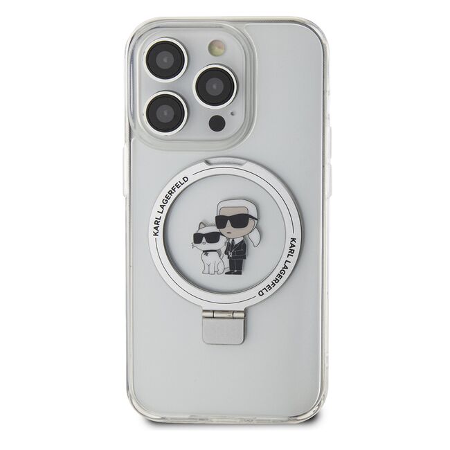 Husa premium pentru  iPhone 15 Pro Karl Lagerfeld compatibila Magsafe - Gri antracit