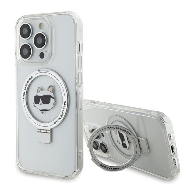 Husa premium pentru  iPhone 15 Pro Karl Lagerfeld compatibila Magsafe - Gri mat