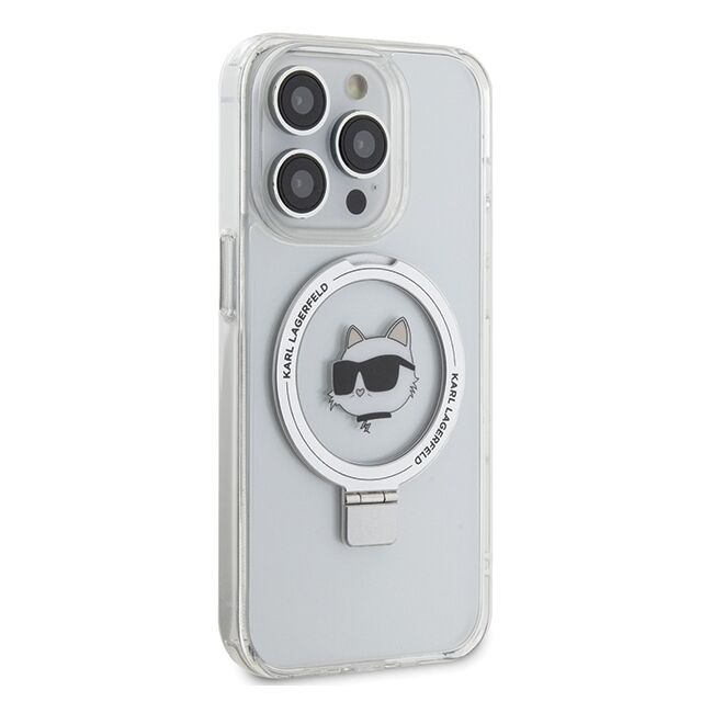 Husa premium pentru  iPhone 15 Pro Karl Lagerfeld compatibila Magsafe - Gri mat