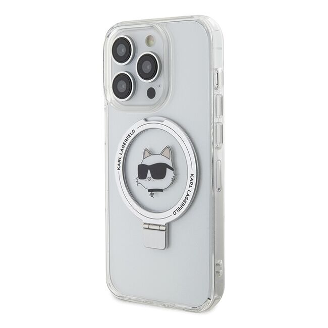 Husa premium pentru  iPhone 15 Pro Karl Lagerfeld compatibila Magsafe - Gri mat