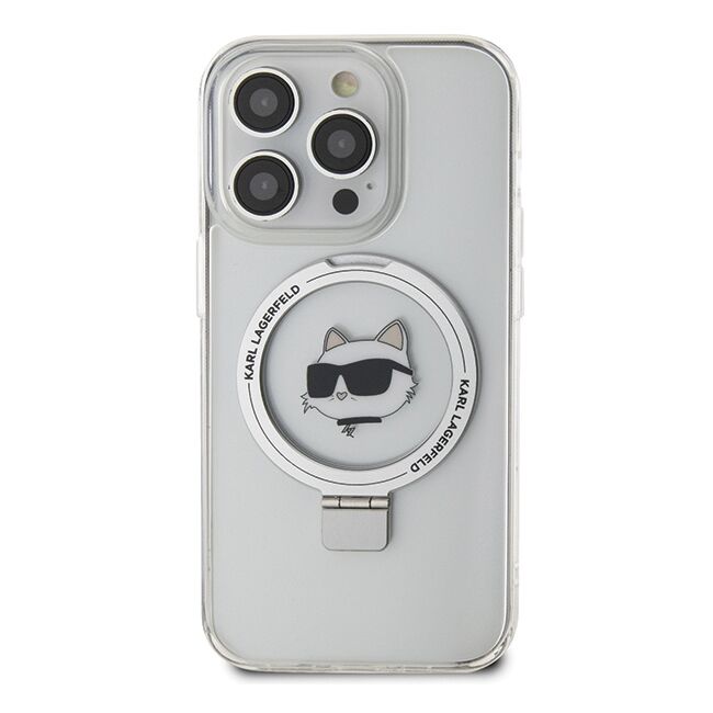 Husa premium pentru  iPhone 15 Pro Karl Lagerfeld compatibila Magsafe - Gri mat