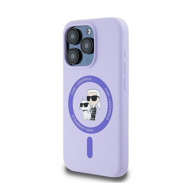 Husa premium pentru  iPhone 15 Pro Karl Lagerfeld compatibila Magsafe - Mov
