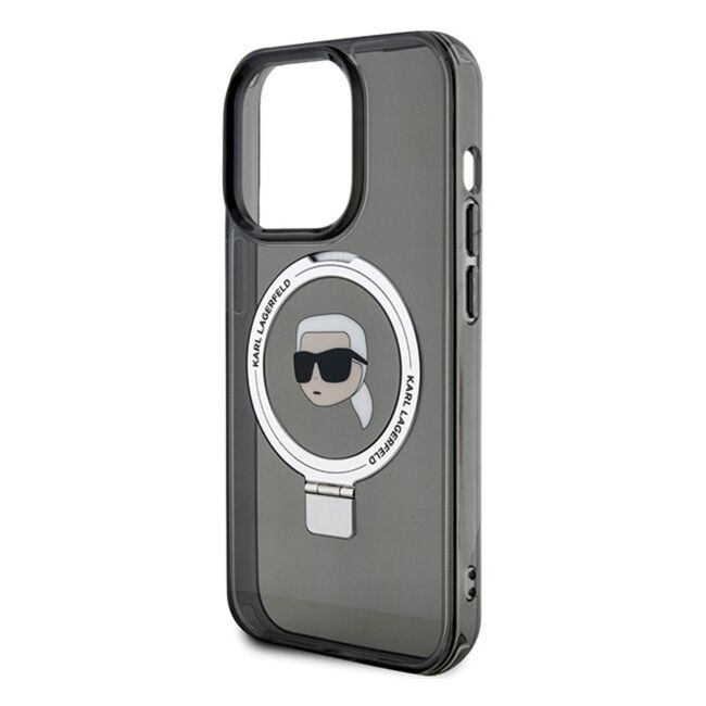 Husa premium pentru  iPhone 15 Pro Karl Lagerfeld compatibila Magsafe - Negru