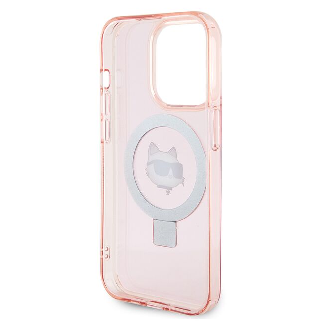 Husa premium pentru  iPhone 15 Pro Karl Lagerfeld compatibila Magsafe - Roz pal