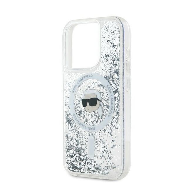 Husa premium pentru  iPhone 15 Pro Karl Lagerfeld compatibila Magsafe - Sclipici