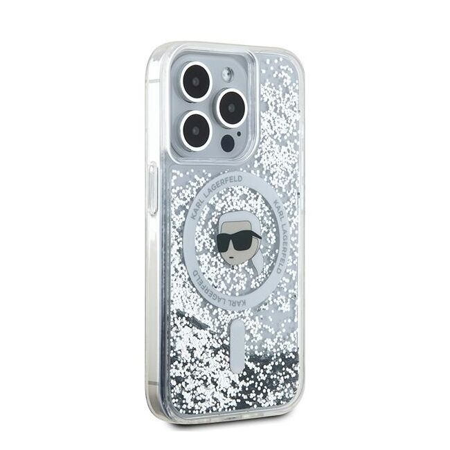 Husa premium pentru  iPhone 15 Pro Karl Lagerfeld compatibila Magsafe - Sclipici