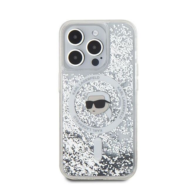 Husa premium pentru  iPhone 15 Pro Karl Lagerfeld compatibila Magsafe - Sclipici