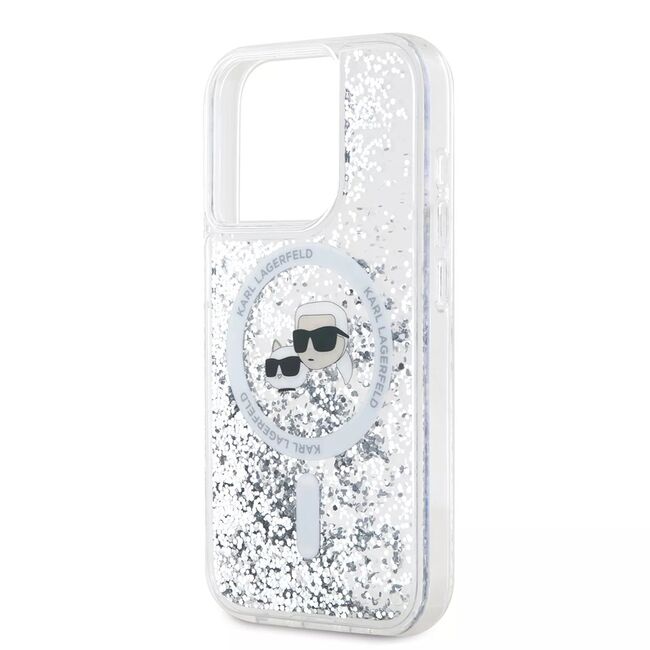 Husa premium pentru  iPhone 15 Pro Karl Lagerfeld compatibila Magsafe - Transparent