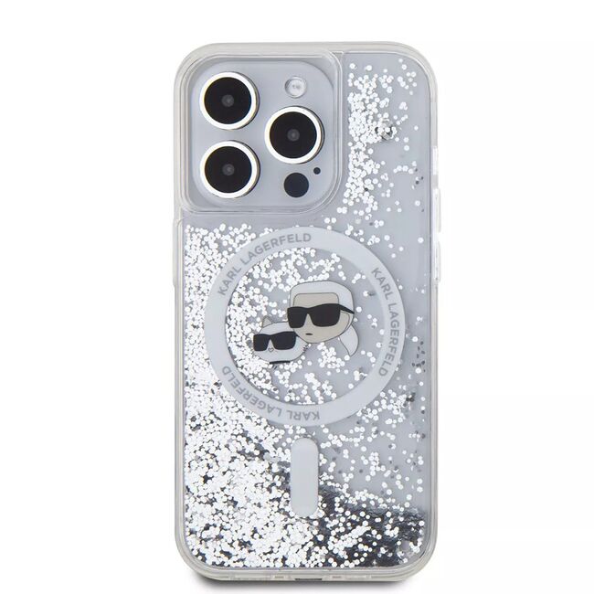 Husa premium pentru  iPhone 15 Pro Karl Lagerfeld compatibila Magsafe - Transparent