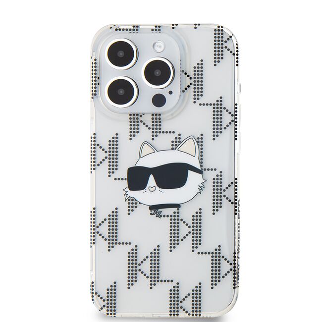 Husa premium pentru  iPhone 15 Pro Karl Lagerfeld superior quality - Alb