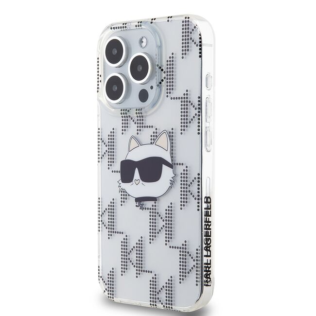 Husa premium pentru  iPhone 15 Pro Karl Lagerfeld superior quality - Alb