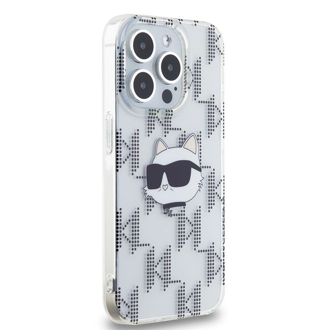 Husa premium pentru  iPhone 15 Pro Karl Lagerfeld superior quality - Alb