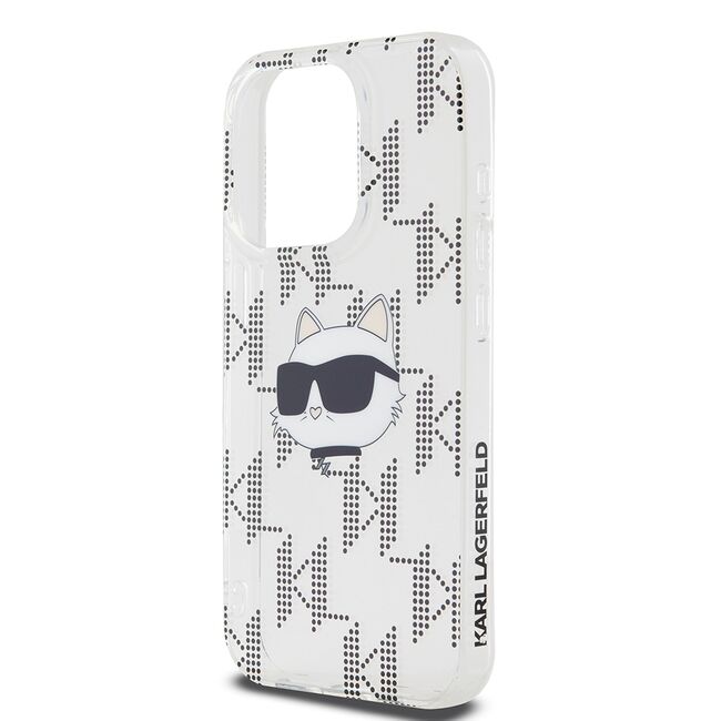 Husa premium pentru  iPhone 15 Pro Karl Lagerfeld superior quality - Alb