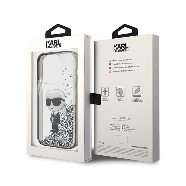 Husa premium pentru  iPhone 15 Pro Karl Lagerfeld superior quality - Gri antracit