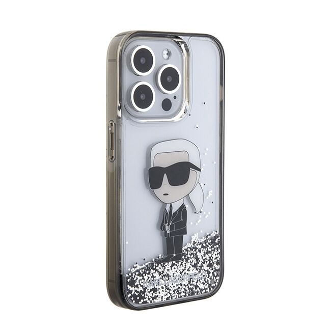 Husa premium pentru  iPhone 15 Pro Karl Lagerfeld superior quality - Gri antracit
