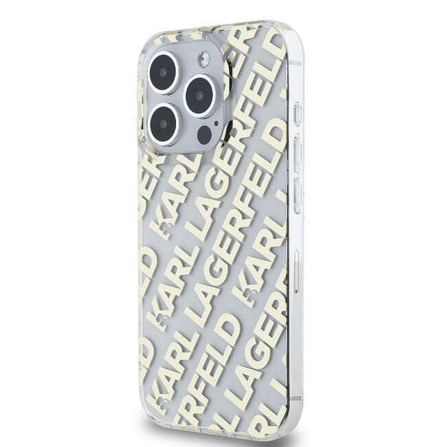 Husa premium pentru  iPhone 15 Pro Karl Lagerfeld superior quality - Gri deschis