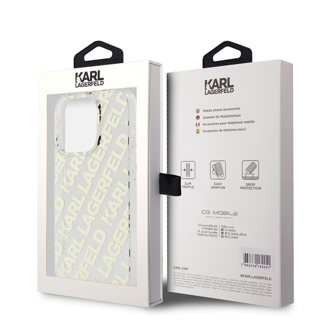 Husa premium pentru  iPhone 15 Pro Karl Lagerfeld superior quality - Gri grafit