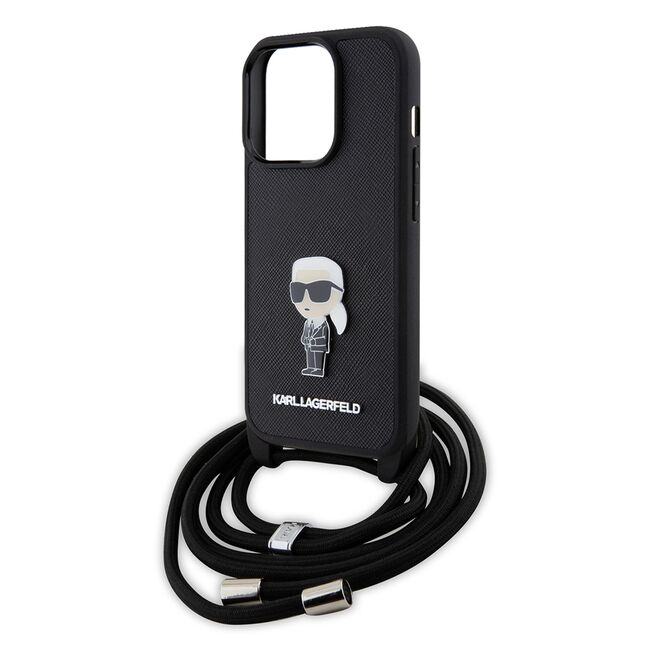 Husa premium pentru  iPhone 15 Pro Karl Lagerfeld superior quality - Negru carbune