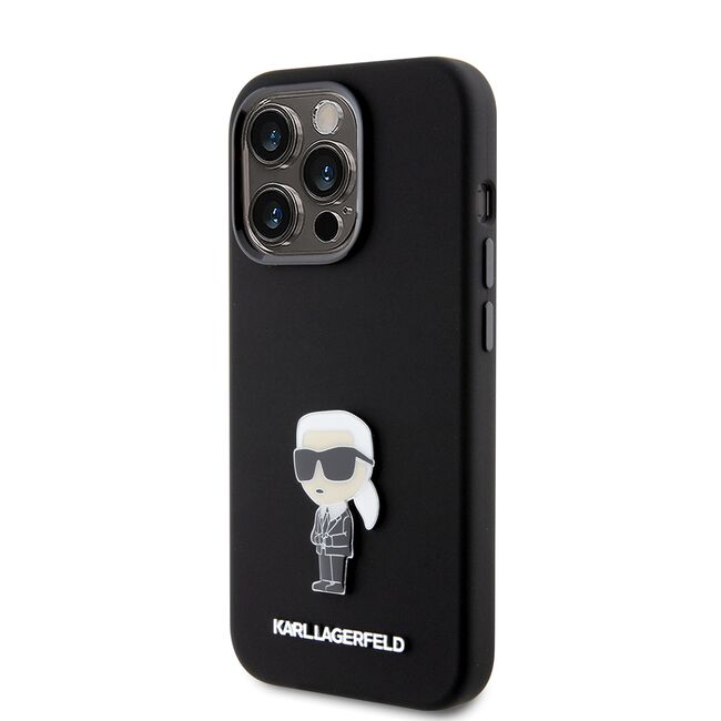 Husa premium pentru  iPhone 15 Pro Karl Lagerfeld superior quality - Negru denim