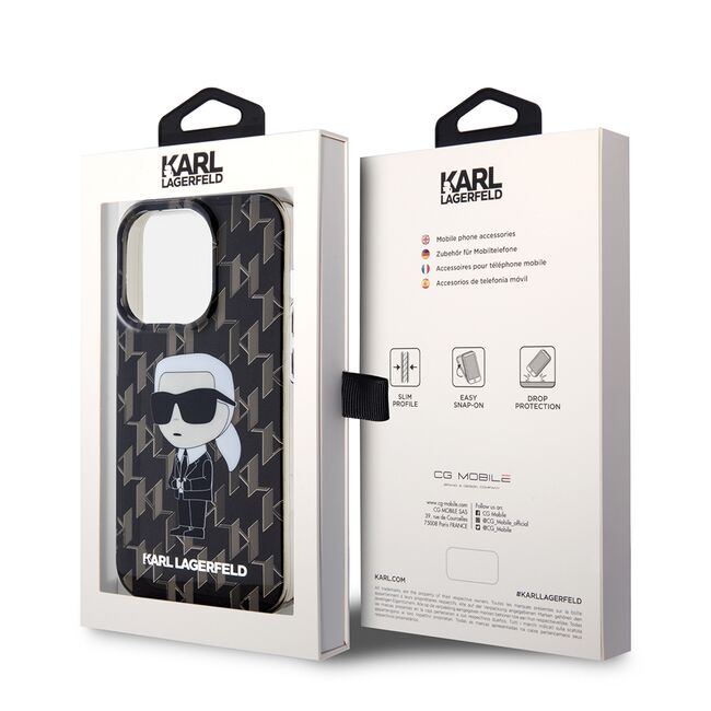 Husa premium pentru  iPhone 15 Pro Karl Lagerfeld superior quality - Negru denim