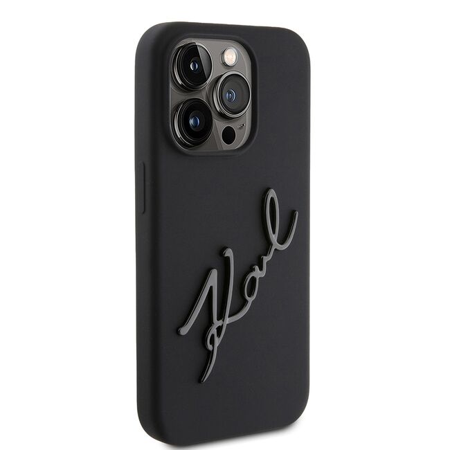 Husa premium pentru  iPhone 15 Pro Karl Lagerfeld superior quality - Negru grant