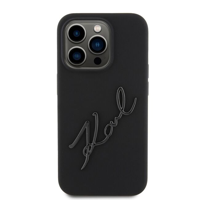 Husa premium pentru  iPhone 15 Pro Karl Lagerfeld superior quality - Negru grant