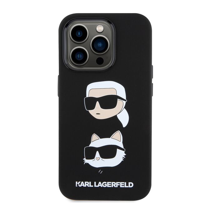 Husa premium pentru  iPhone 15 Pro Karl Lagerfeld superior quality - Negru gri