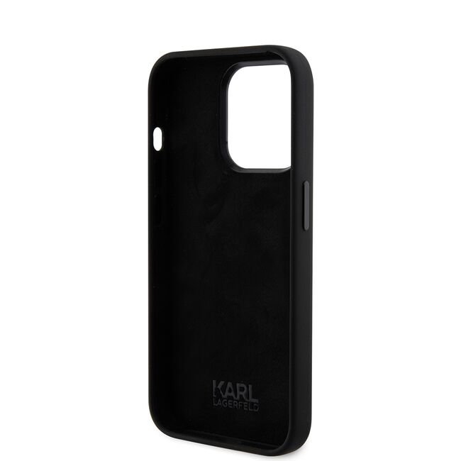 Husa premium pentru  iPhone 15 Pro Karl Lagerfeld superior quality - Negru gri