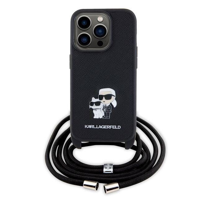 Husa premium pentru  iPhone 15 Pro Karl Lagerfeld superior quality - Negru havana