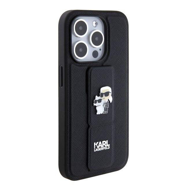 Husa premium pentru  iPhone 15 Pro Karl Lagerfeld superior quality - Negru inchis