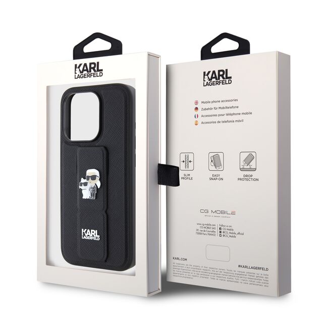 Husa premium pentru  iPhone 15 Pro Karl Lagerfeld superior quality - Negru inchis